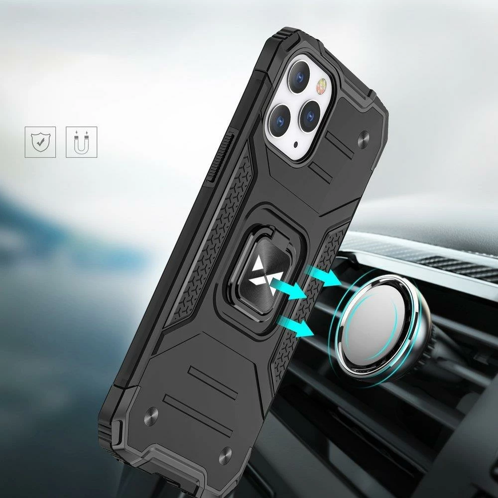 Mbështjellës Wozinsky Ring Armor me mbajtëse gishti dhe këmbëz, për iPhone 13 mini, rozë
