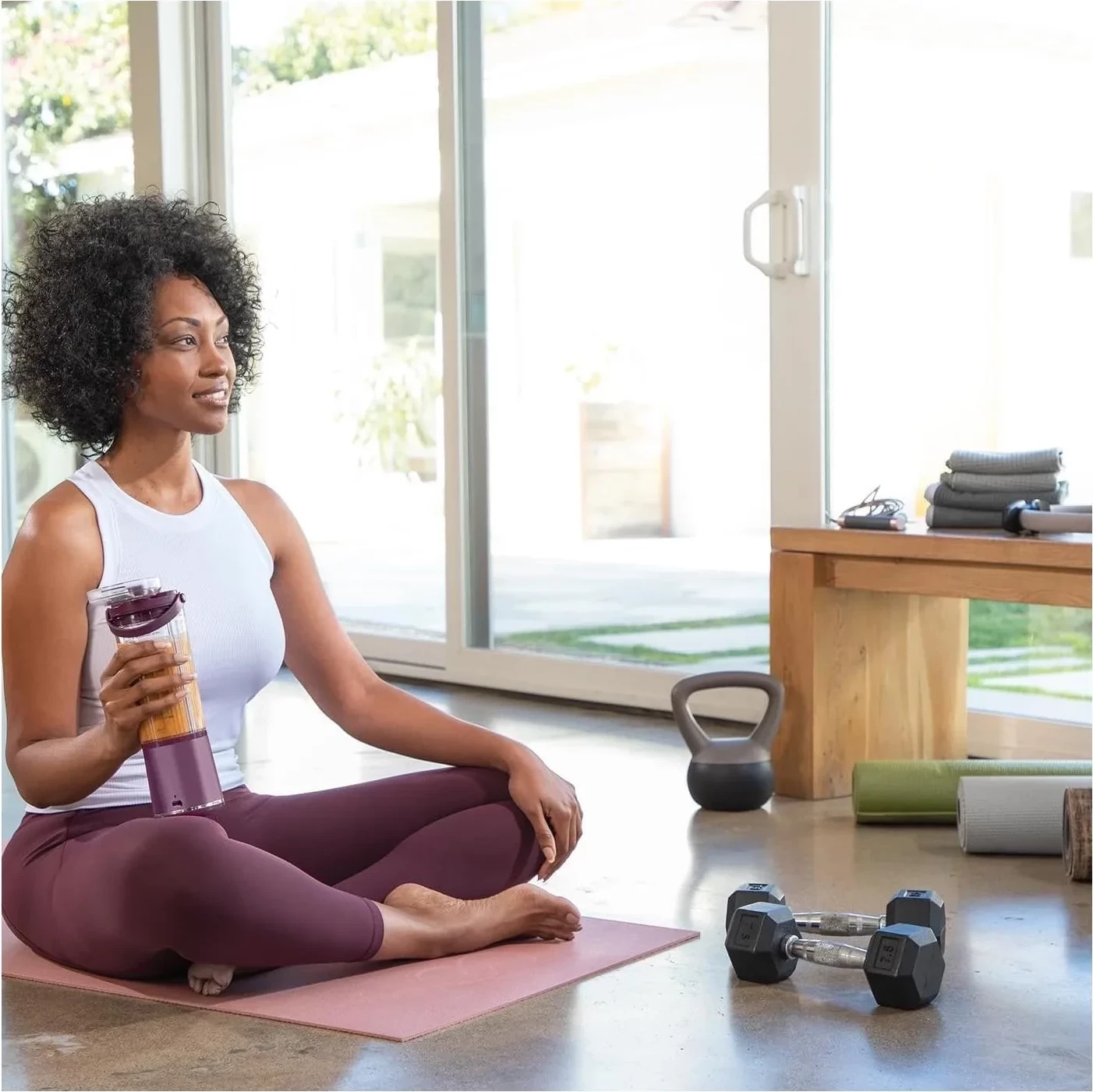 Blender portabil Ninja BC151, 0.53L, USB-C, fiolet