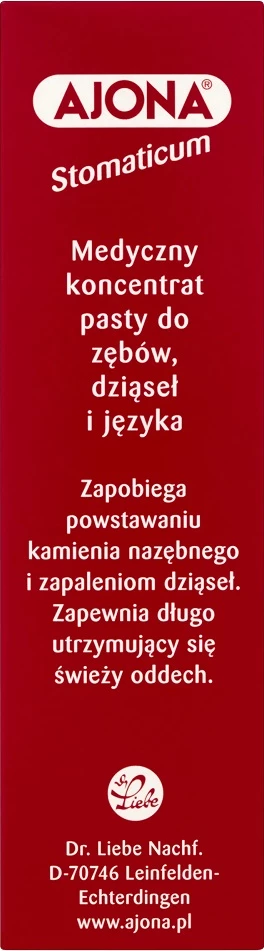 Pasta për dhëmbë AJONA Stomaticum Medical Toothpaste Concentrate 6ml
