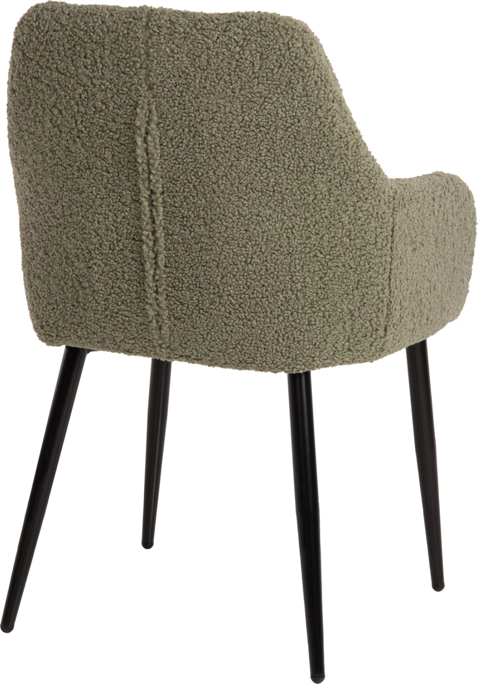 Karrige SHELLY FH8591.03 me pëlhurë TEDDY në ngjyrë fistik- këmbë metalike të zeza 57x55x87Hcm., set prej 2 copë