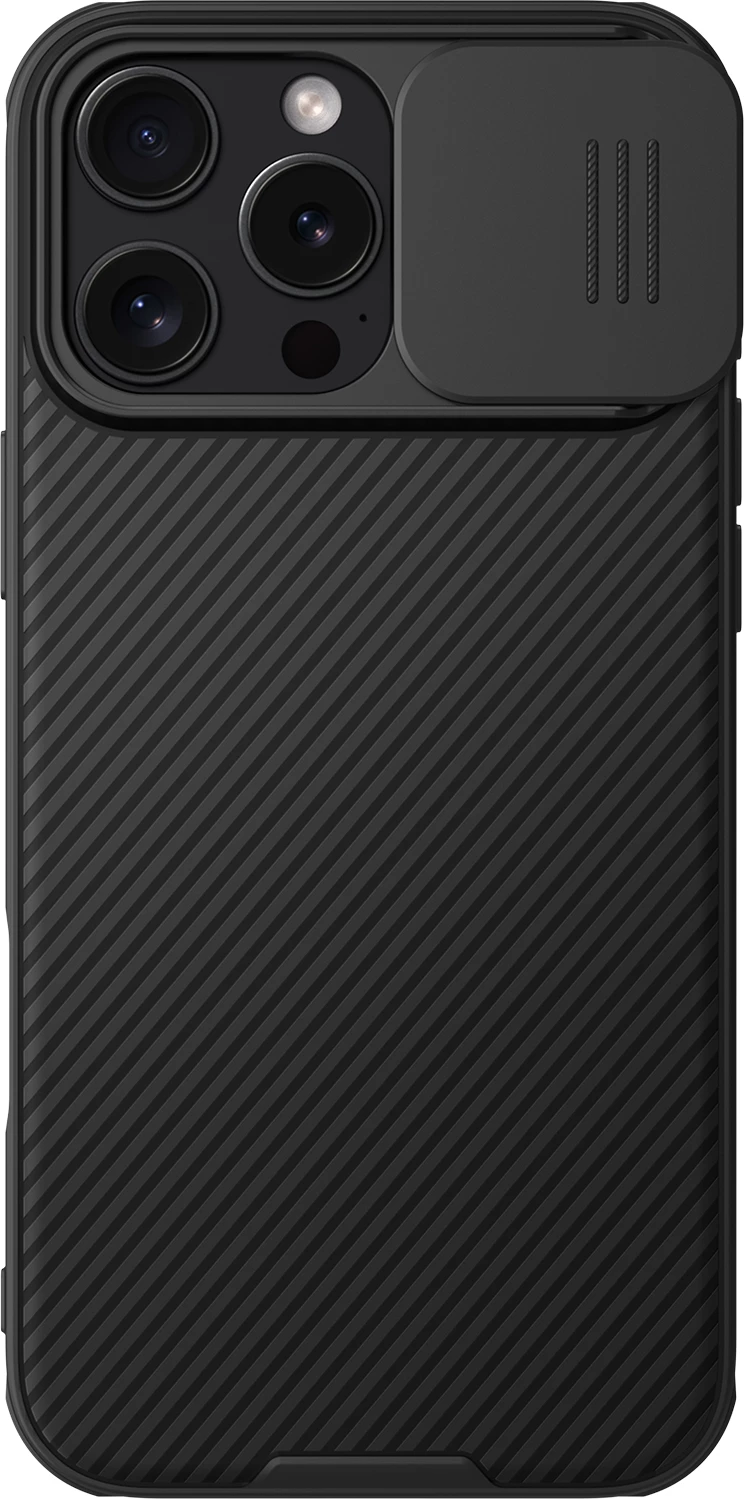 Mbështjellës Nillkin CamShield Pro Magnetic për iPhone 16 Pro Max, i zi