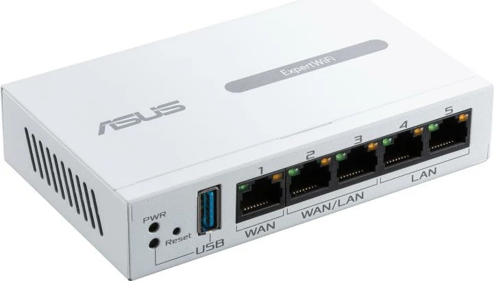 Router VPN biznesi Asus ExpertWiFi EBG15 (90IG08E0-MO3B00/90IG08E0MO3B00), Gigabit 1Gbps, 5x RJ45 me 2x WAN/LAN, USB si backup WAN, VLAN/VPN, AiMesh kompatibil, e bardhë