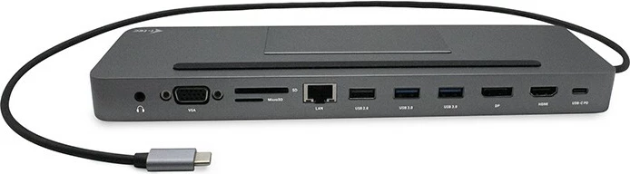 Docking station i-tec Metal USB-C Ergonomic 4K, 3x Display, Power Delivery 85W, gri