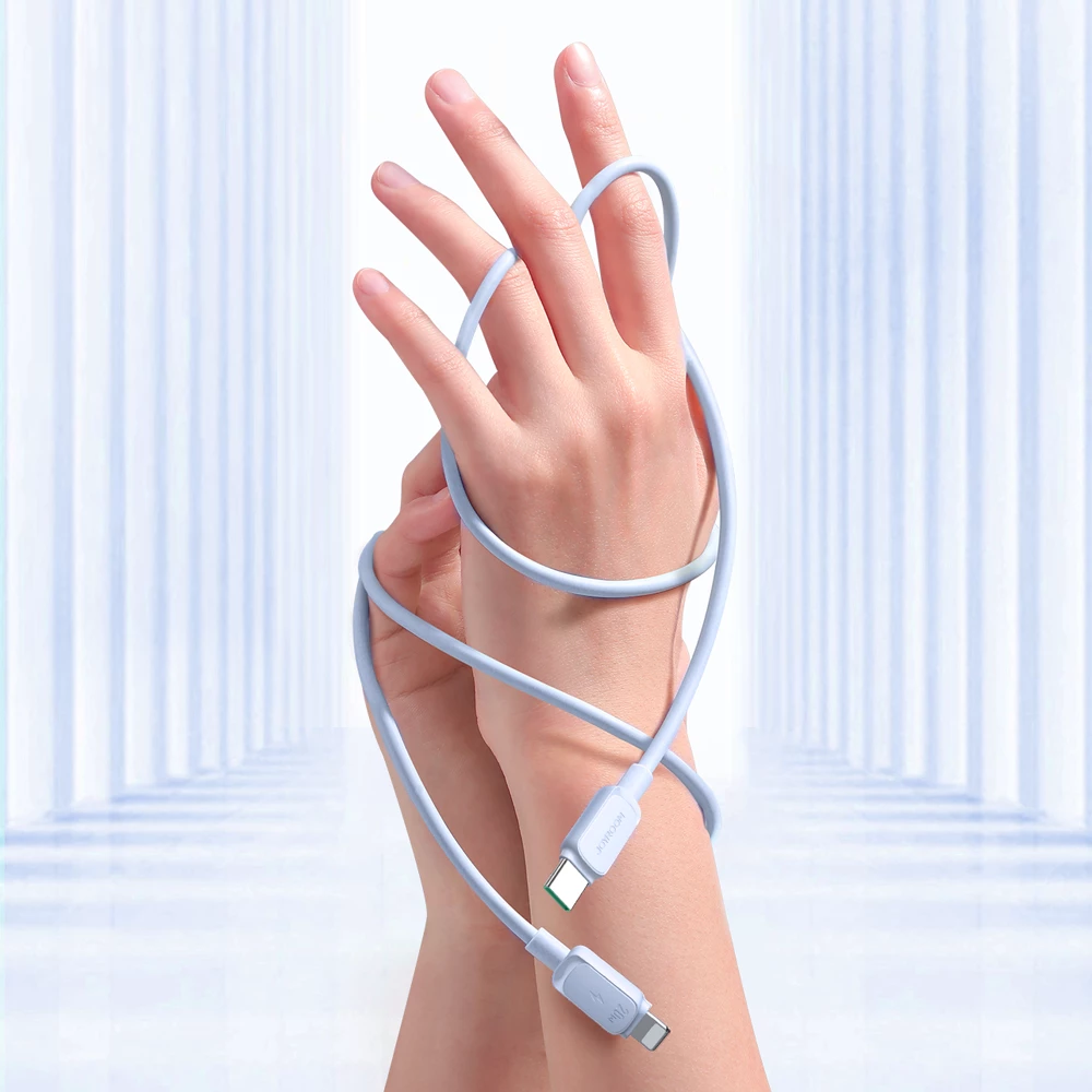 Kabllo Joyroom Multi-Color Series A14, USB-C në Lightning, 1.2m, 20W, Kaltër