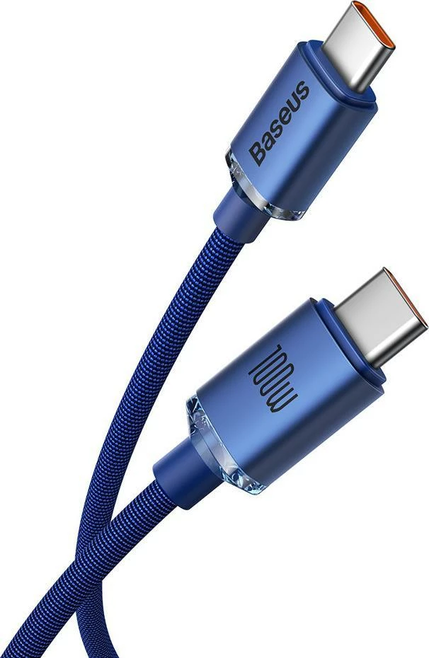 Kabllo USB-C në USB-C Baseus Crystal Shine CAJY000703 2m 100W blu