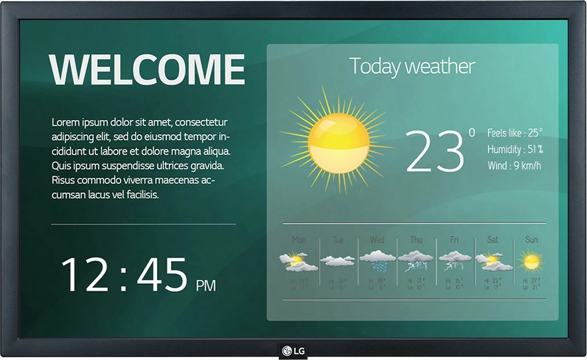 Ekran LG 22SM3G-B 22 inç, Full HD, IPS, 4GB, Wi-Fi, i zi