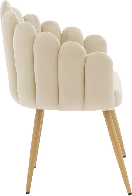 Karrige Briella këmbë metalike natyrale-velur ngjyrë ecru