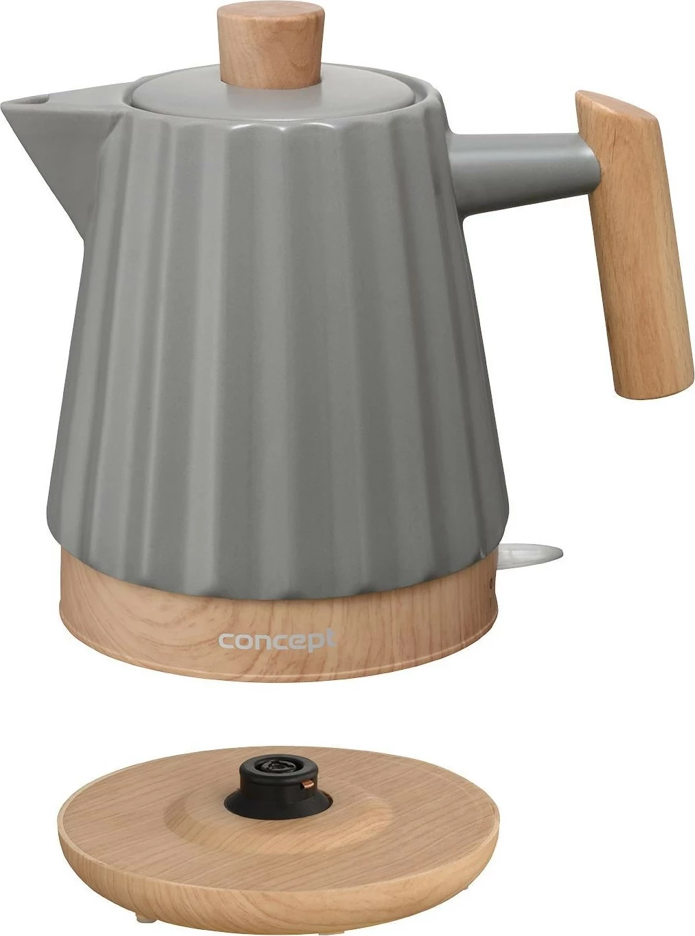 Çajnik elektrik Concept RK009, 1.5L, 1500W, keramik, gri