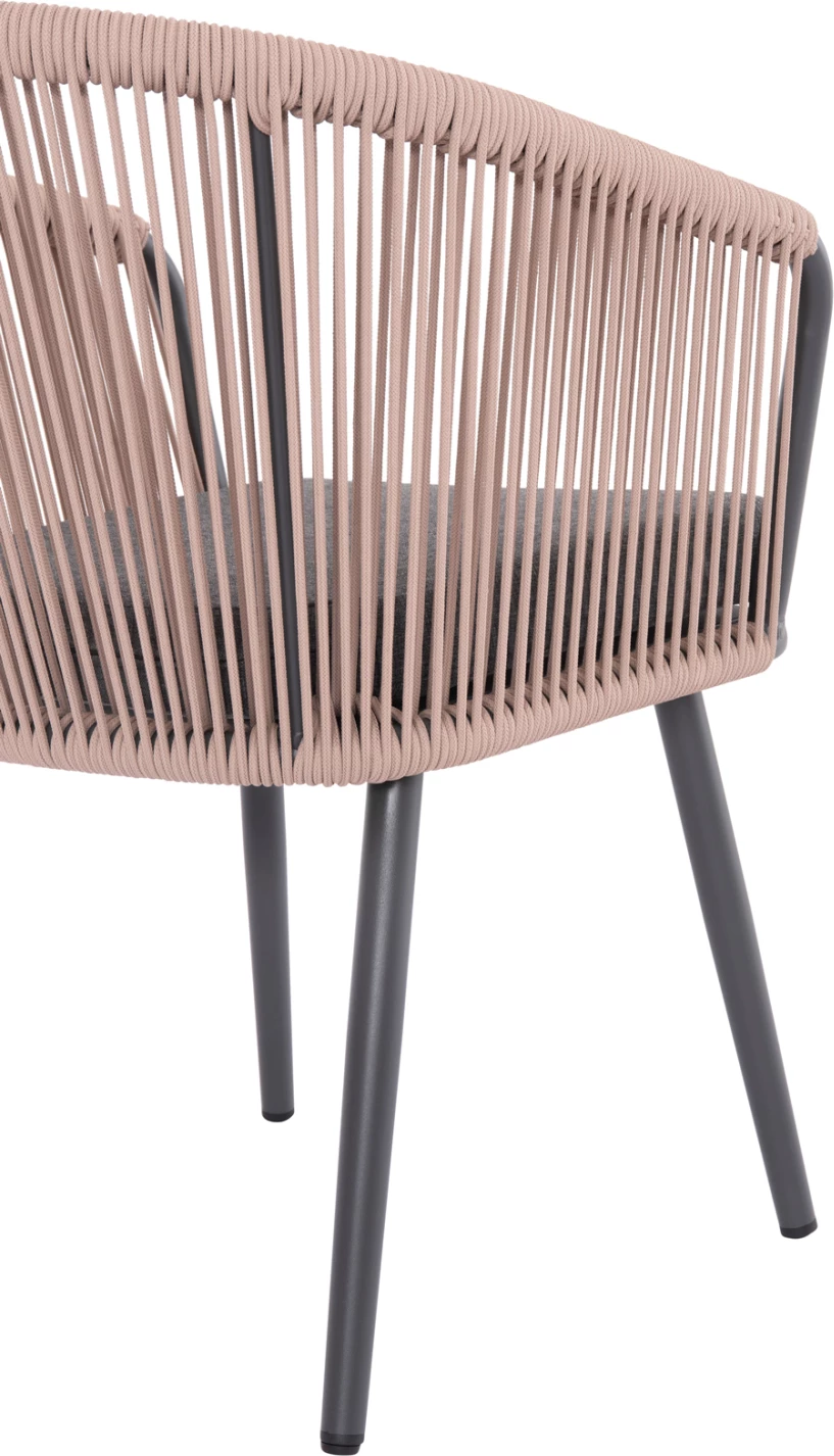 Karrige për ngrënie HARRIET FH5548.12, alumini, kornizë antracit-bezhë, set prej 4 copë, 60x62x80.5 cm