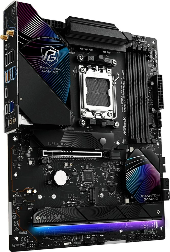 Pllakë amë Asrock Phantom Gaming B850 Riptide WiFi, Socket AM5, ATX, E zezë