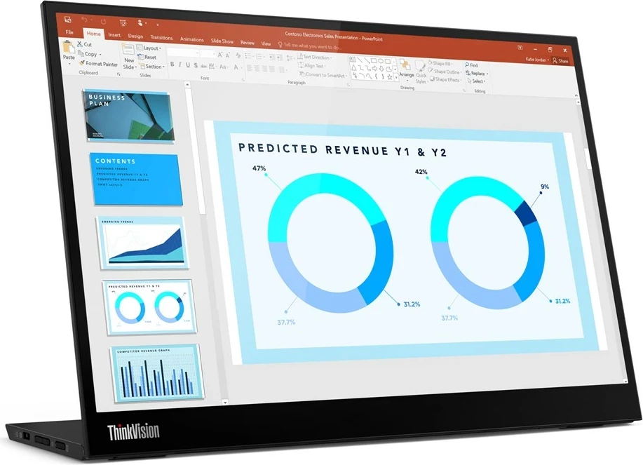Monitor Lenovo ThinkVision M14d, 14", 2.2K, LED, i zi