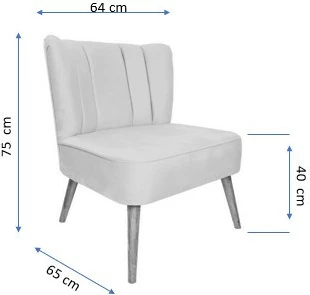 Karrige Wing Atelier del Sofa, Moon River, ngjyrë tyrkiz