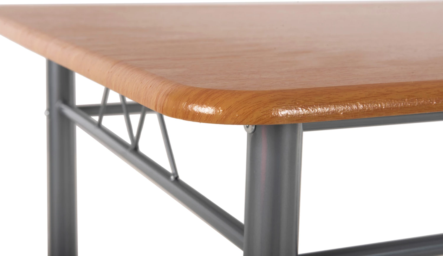 Tavolinë me karrige 5 copë PEARY FH9416.12 metalike argjendi-MDF ngjyrë sonama 110x60x74Hcm