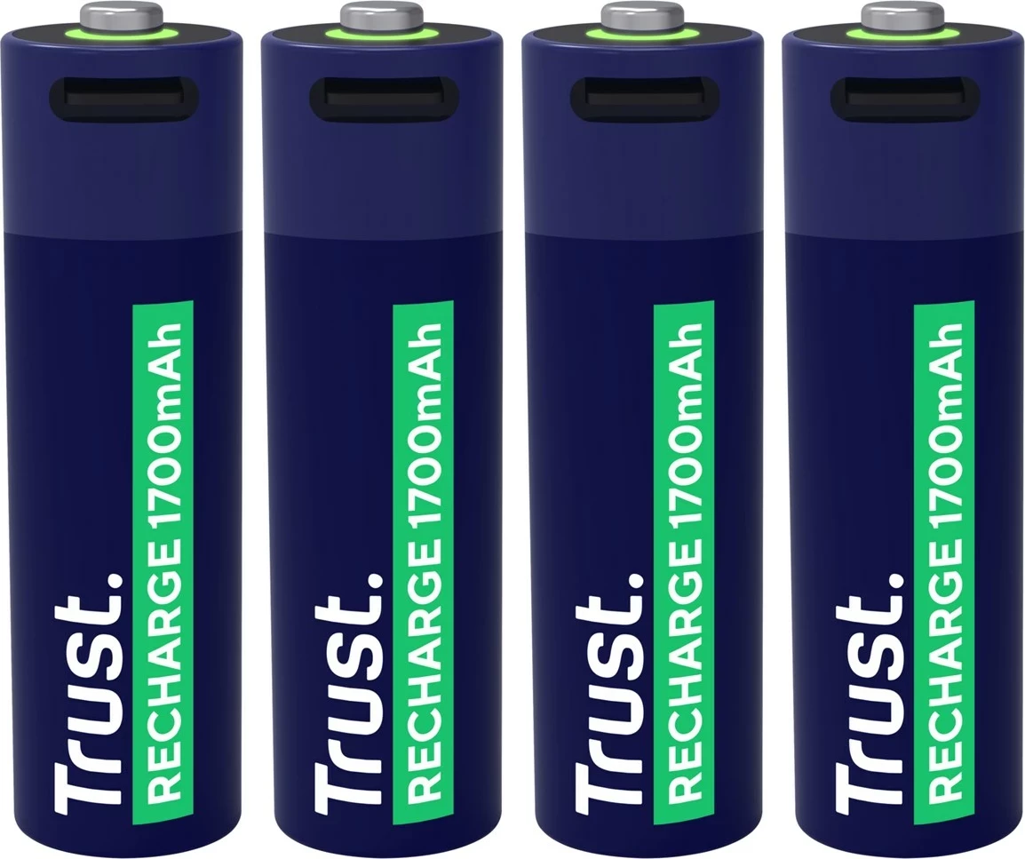Bateri të rikarikueshme Trust 25631 AA, Jeshile, 4 copë