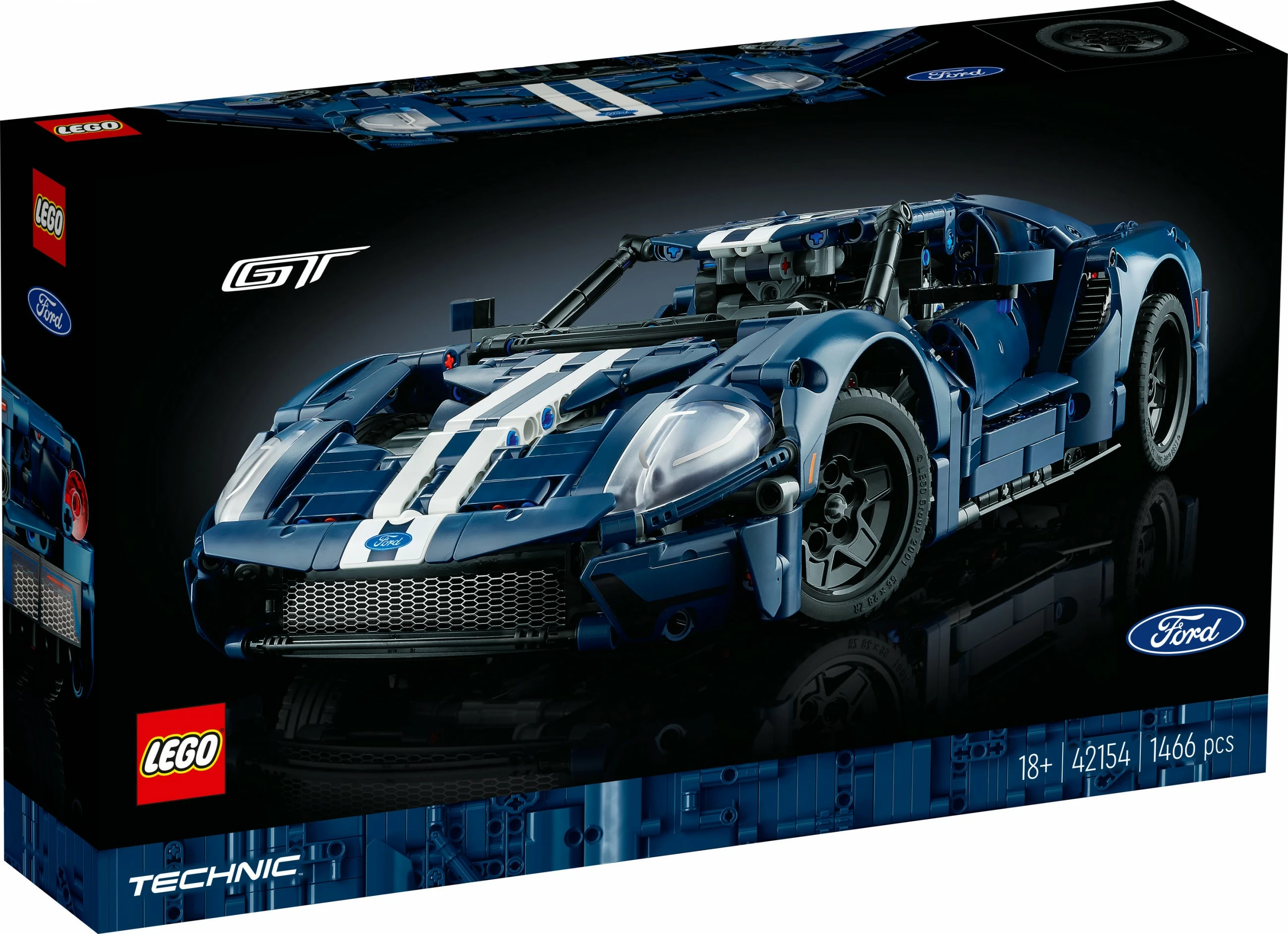 Set ndërtimi LEGO Technic 2022 Ford GT, 1468 pjesë, shumëngjyrësh