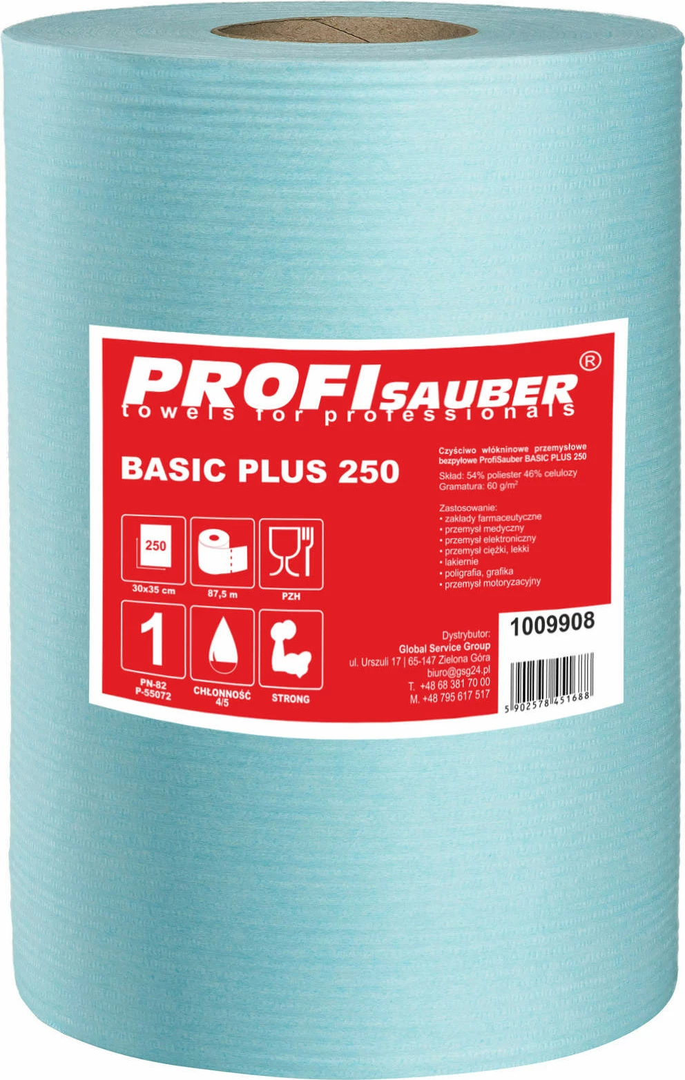 Leckë pastruese industriale ProfiSauber BASIC PLUS 250, 250 fletë, blu