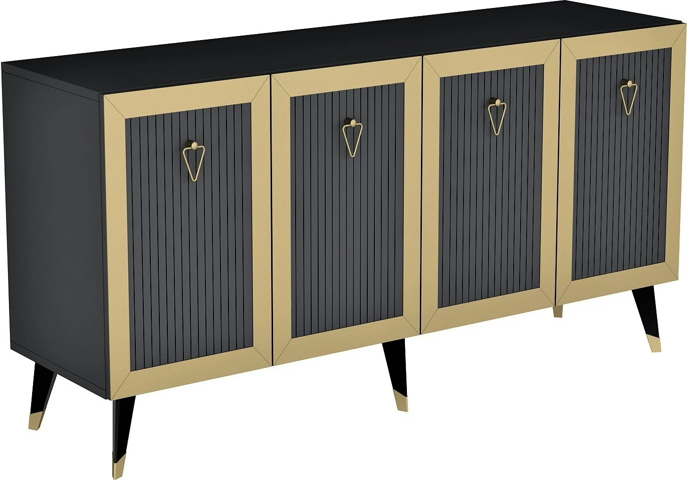 Konsol Hanah Home, ngjyrë antracit dhe ari