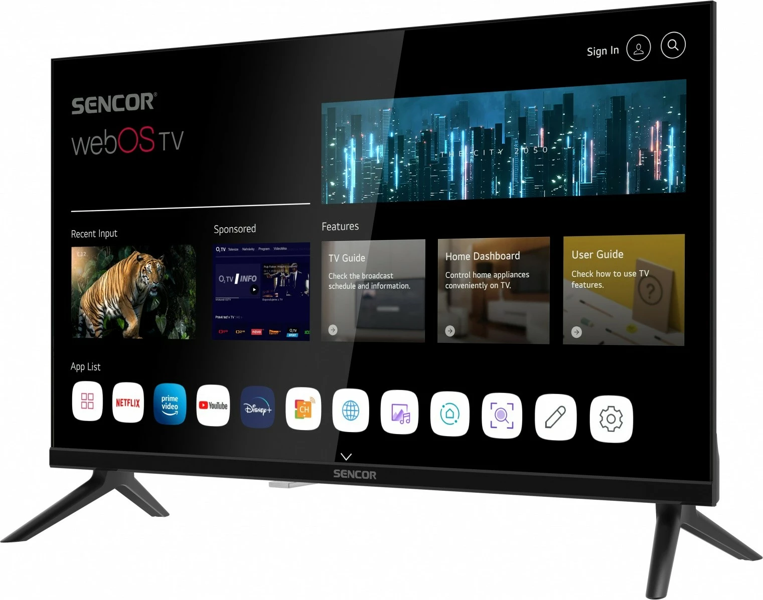 Televizor Smart Sencor SLE 24S803B, 24", webOS LG, HD Ready, i zi