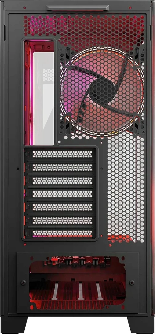 Kasë MODECOM Volcano Space ARGB, Midi Tower, xham i temperuar, e zezë