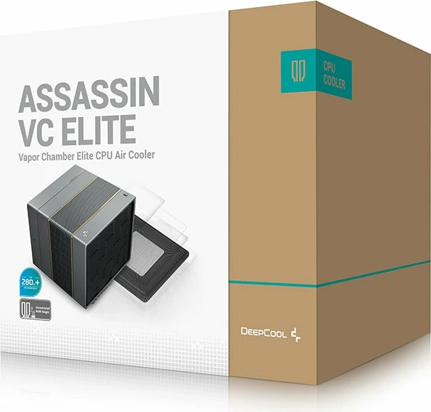 Ftohës CPU Deepcool Assassin VC Elite R-ASN4-BKNVNN-GJD, 2x140mm, TDP 300W, i zi