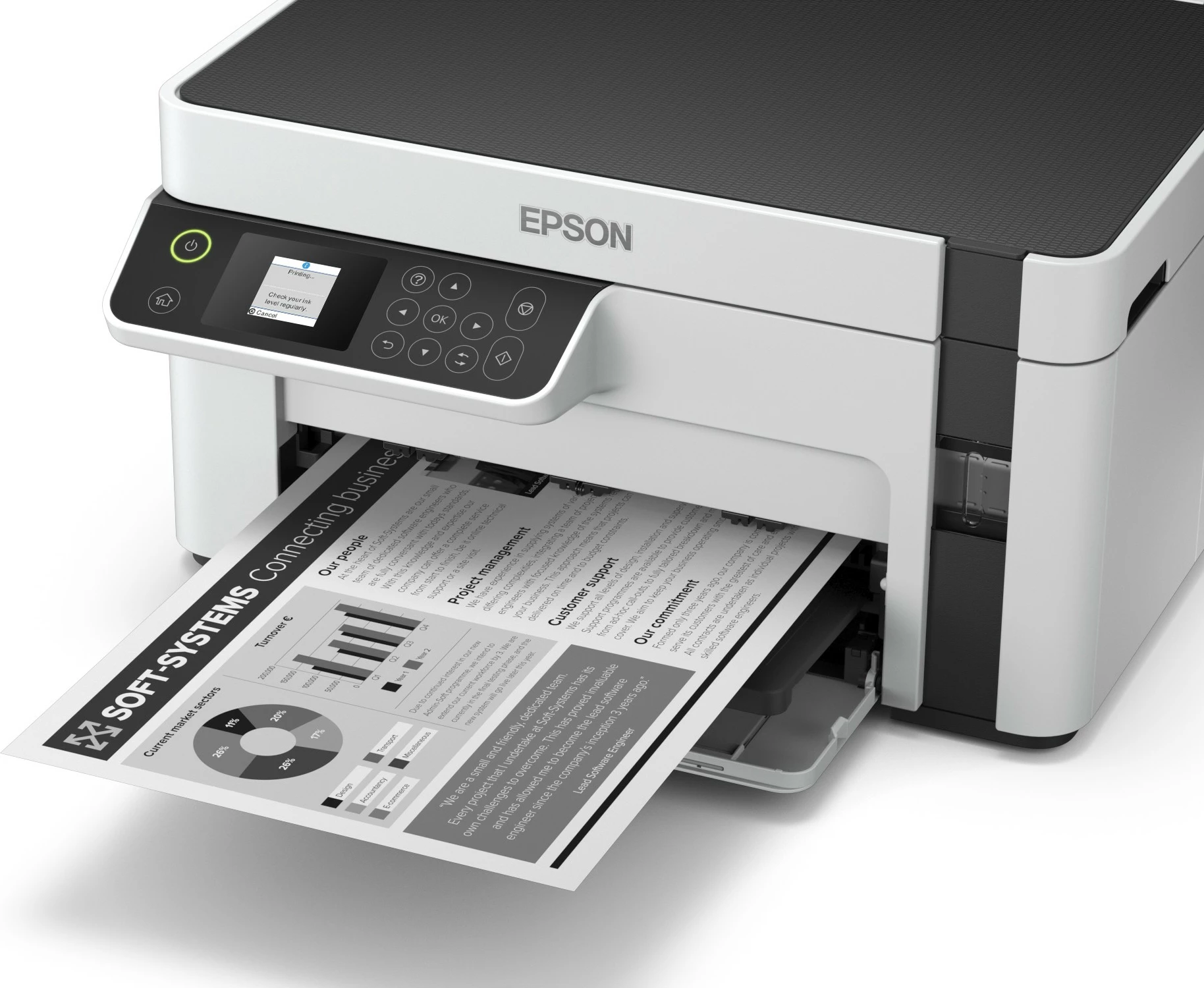 Printer multifunksional Epson EcoTank ET-M2120, A4, mono, Wi-Fi, tank boje