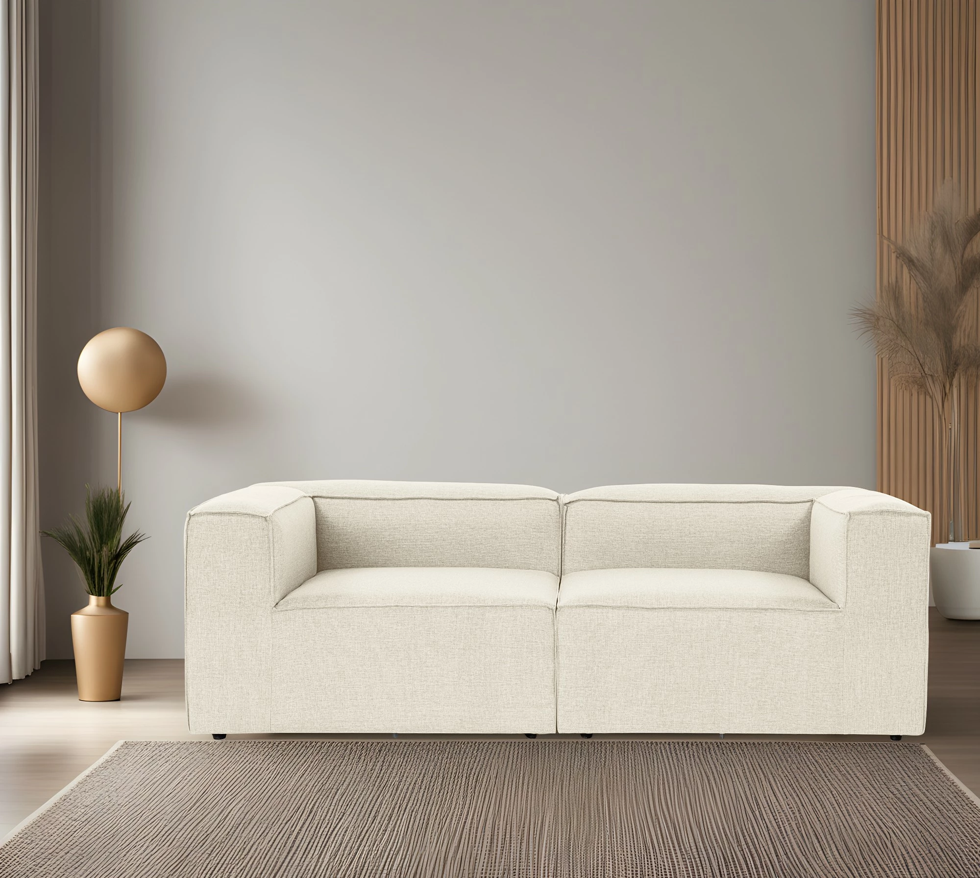 Divan dy ulëshe Atelier del Sofa, Fora 2, ngjyrë ecru
