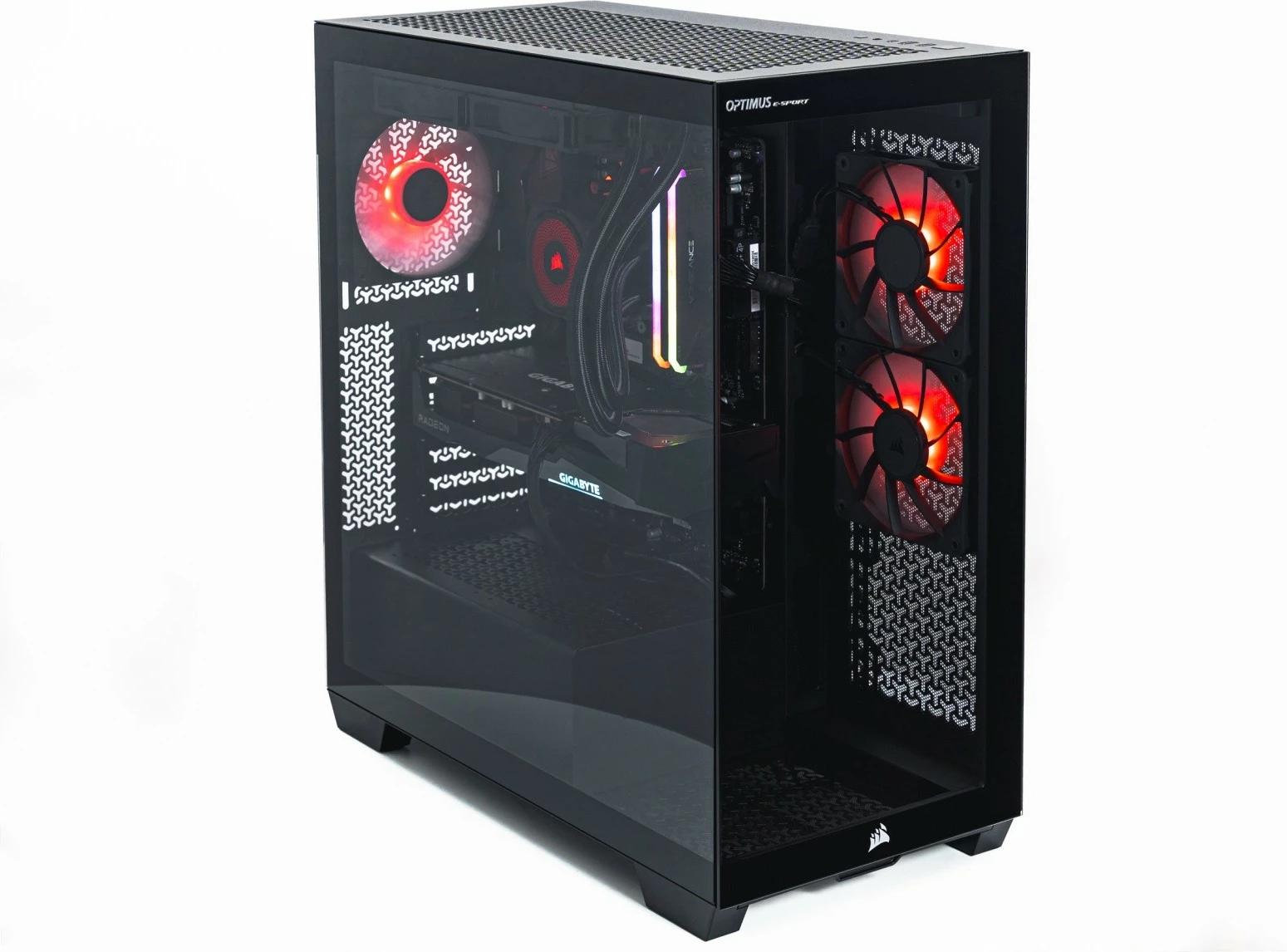 Kasë gaming OPTIMUS E-Sport GA520T-CR7, Ryzen 7 5800X, 16GB RAM, 1TB SSD, Radeon RX 7600, e zezë
