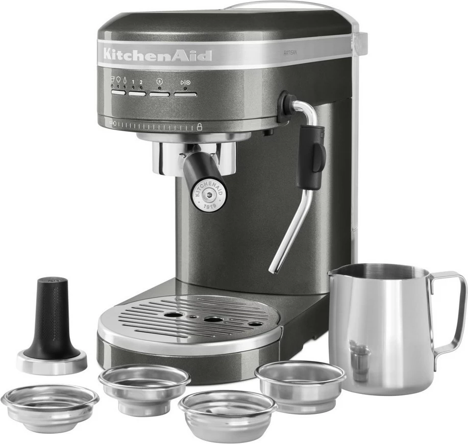 Aparat espresso KitchenAid 5KES6503EMS, 1.4L, 1470W, argjendtë