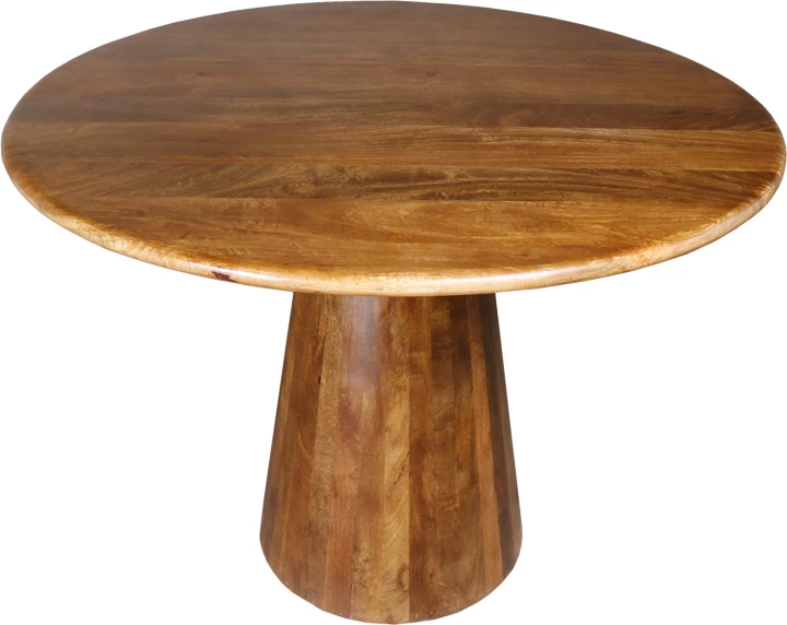 Tavolinë e rrumbullakët Rahma, dru mango, ngjyrë natyrale, D120x77cm