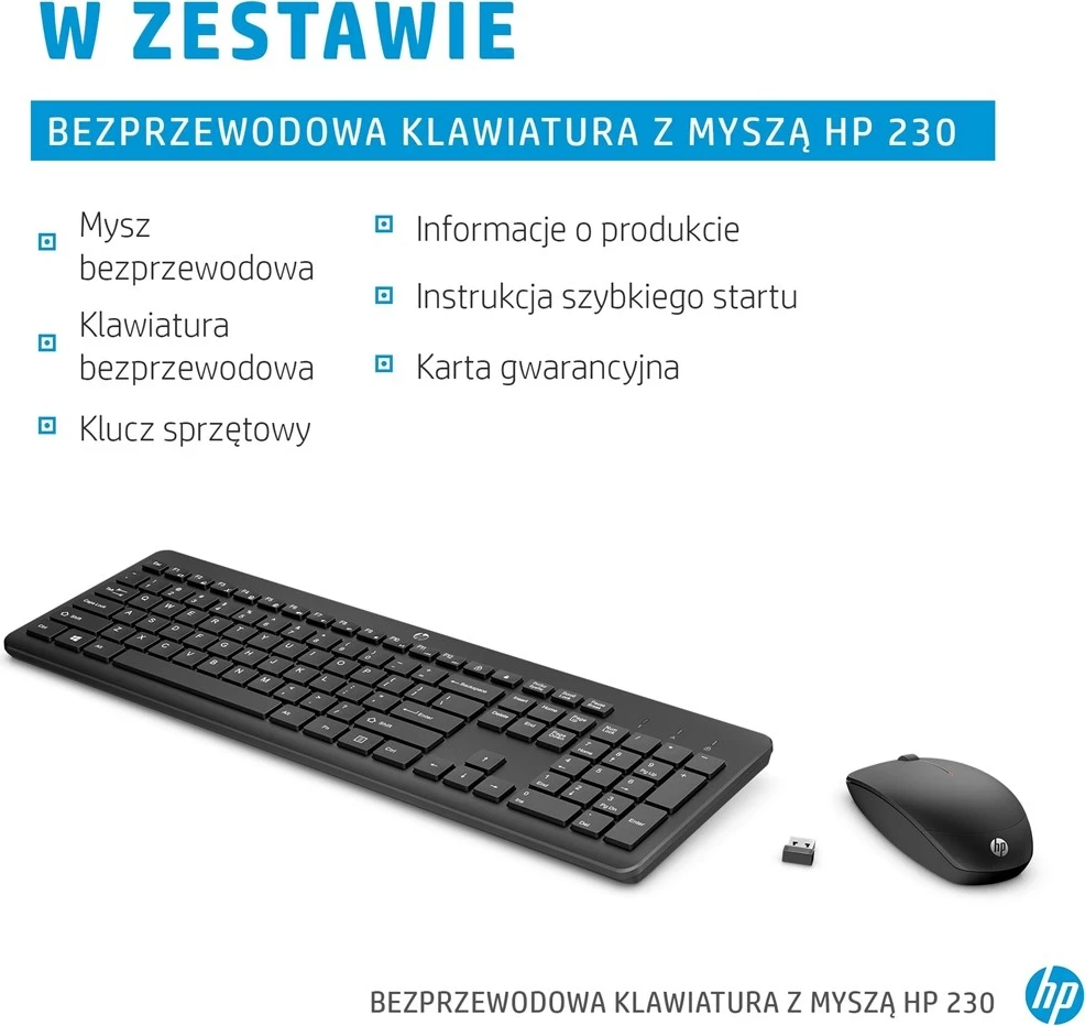 Maus dhe Tastaturë Wireless HP 230, e Zezë