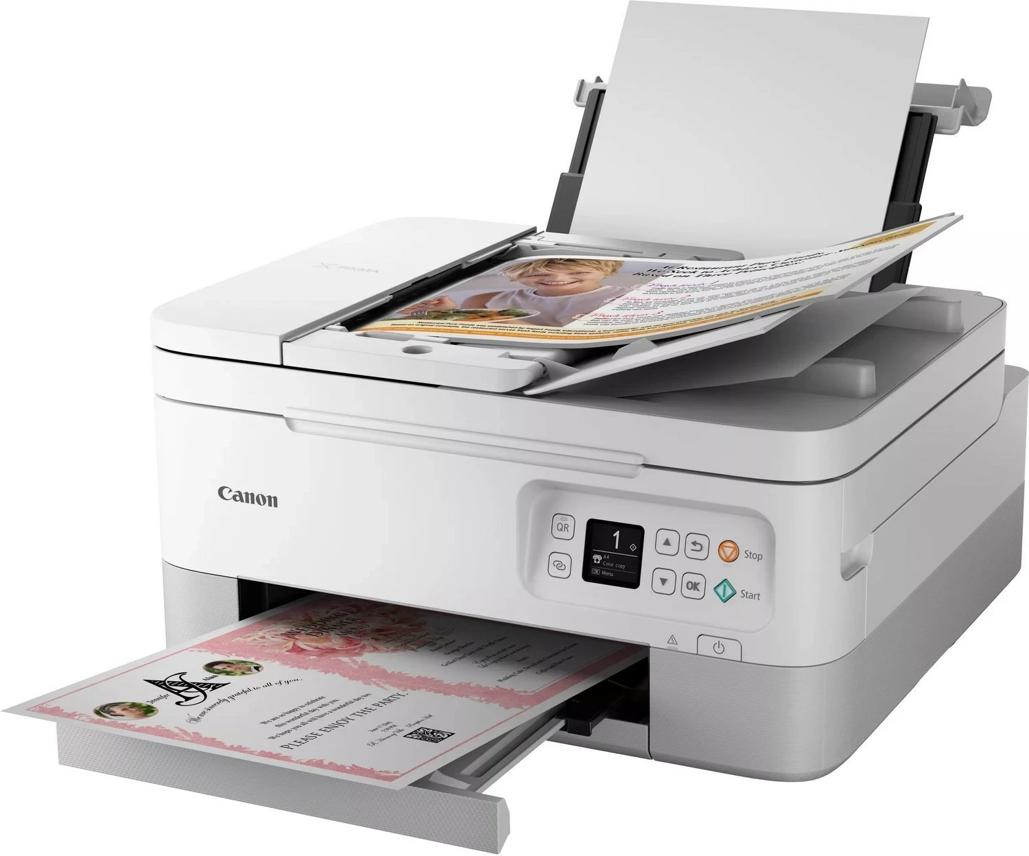 Printer Canon PIXMA TS7451I, multifunksional, Wi-Fi, bardhë