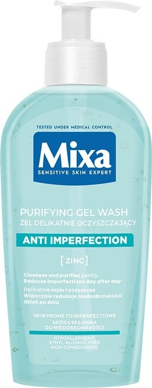 Xhel pastrues fytyre për femra MIXA Deep Cleansing Soap-Free Anti-Acne Gel 200ml