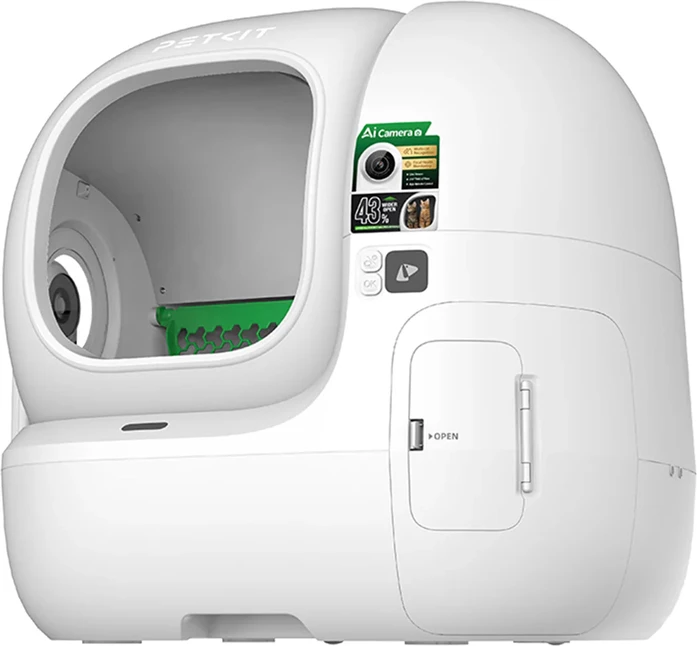 Kuti rëre automatike Petkit Purobot Max Pro 2 (P9904) 76L, kamerë AI 1080p, Wi‑Fi, vetëpastruese, e bardhë