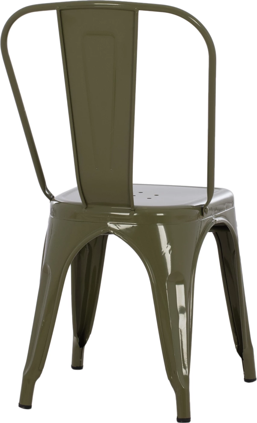 Karrige për ngrënie MELITA FH8641.43 metalike, ngjyrë ulliri e errët, 43x50x82H cm.