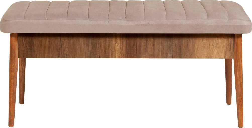 Set tavoline me karrige për ngrënie, i zgjatshëm, Hanah Home, ngjyrë arre dhe gur, 5 pjesë