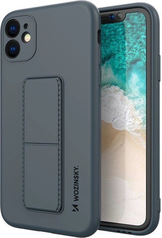 Mbështjellës Wozinsky Kickstand Case për Samsung Galaxy A22 4G, silikon, blu