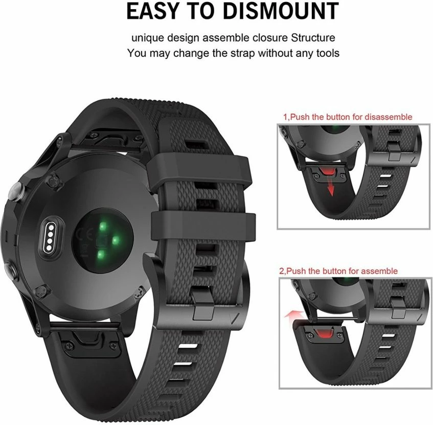Rrip Tech-Protect Smooth për Garmin Fenix 3/5X/3HR/5X Plus/6X/6X Pro/7X, i zi