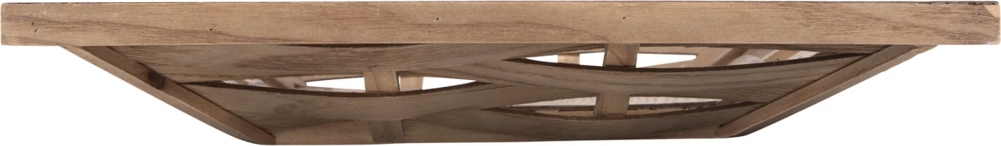 Tabaka shërbimi katrore, FH4229, dru bredhi dhe MDF, 36x36x6H cm