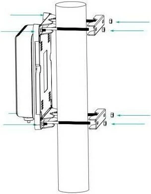 Switch ALLNET i pa menaxhuar outdoor 3 Port Gigabit 100W, Kit për montim në shtyllë