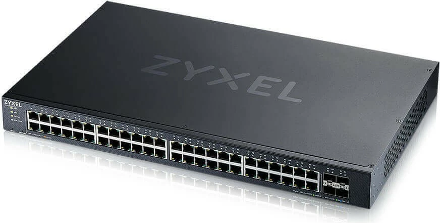 Switch i menaxhueshëm Zyxel XGS1935-52-EU0101F 48 porta Gigabit, 4 porta SFP+ 10GbE, rack 1U, i zi