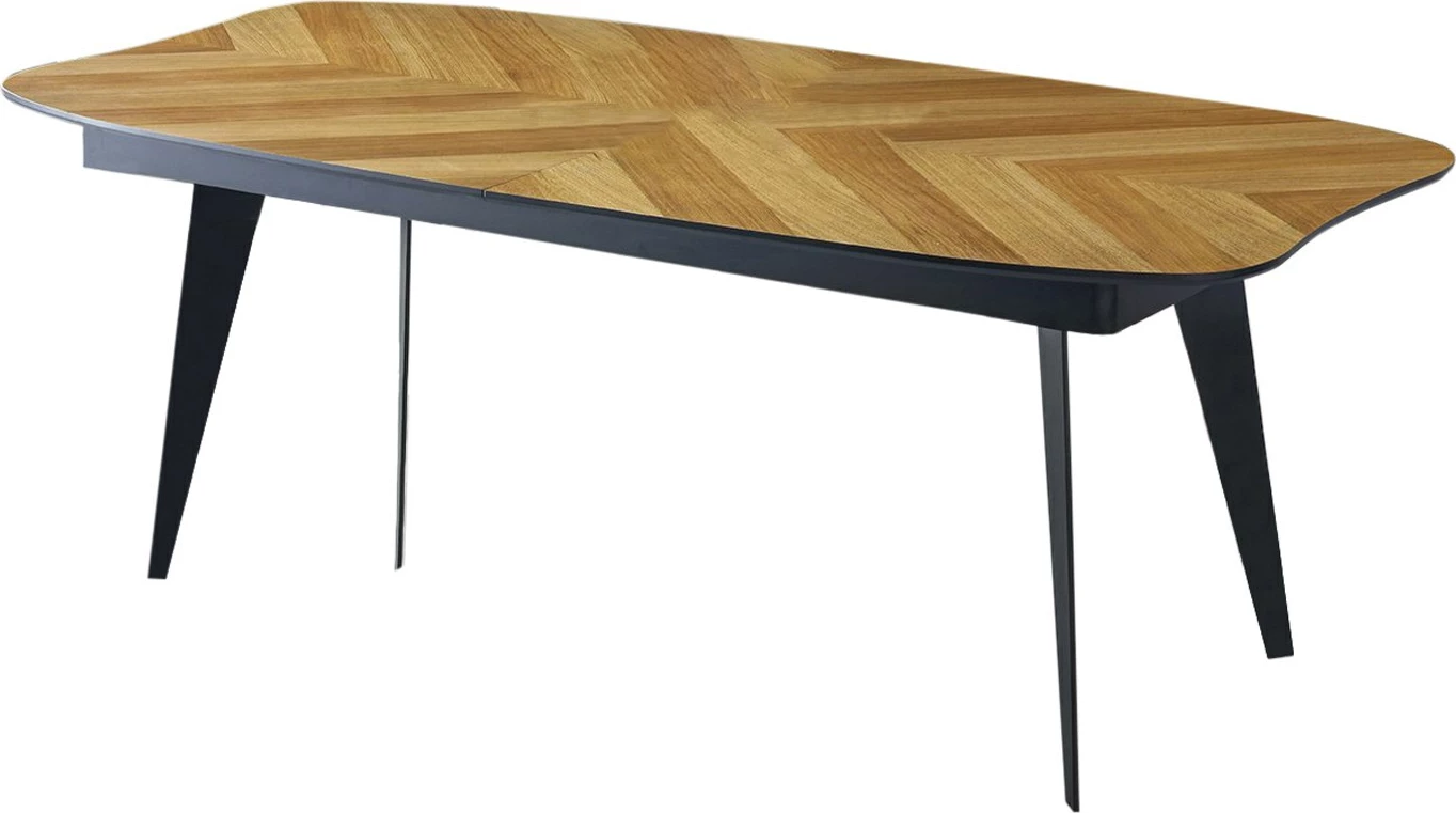 Tavolinë ngrënieje Skye Decor, LR - 951, ngjyrë lis dhe e zezë