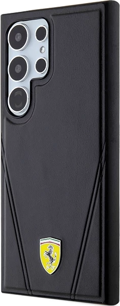 Mbështjellës Ferrari Hot Stamp V Lines MagSafe për Samsung Galaxy S24 Ultra, i zi