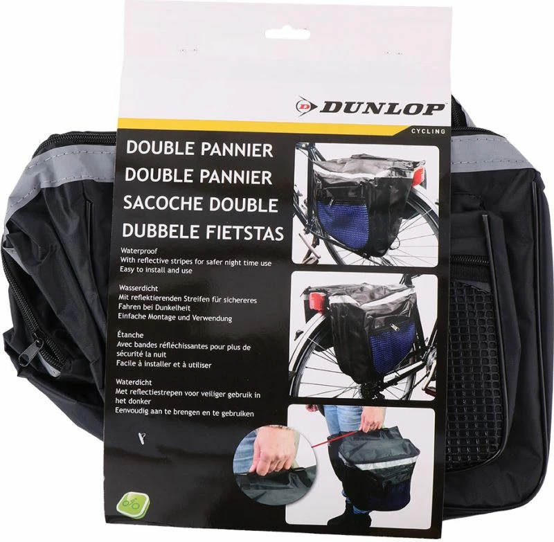 Çantë bagazhi për biçikletë Dunlop, unisex, e zezë