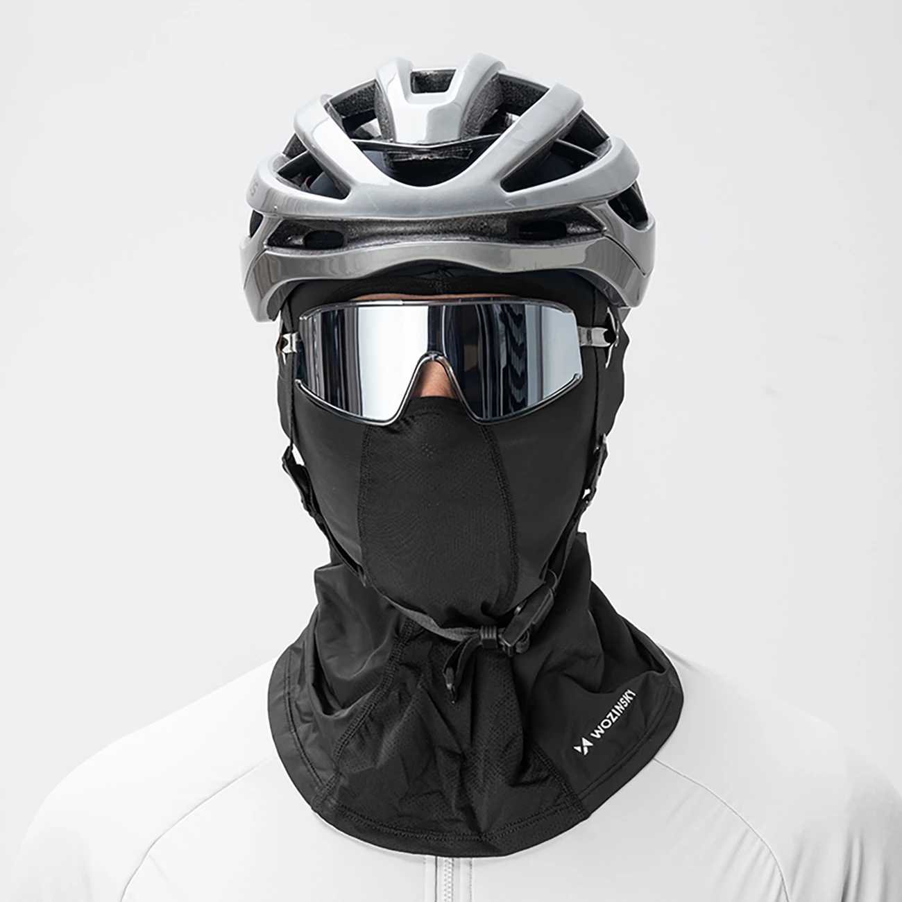 balaklava mbrojtëse, Wozinsky, WKM-01B, ice silk elastike, madhësi universale, për motoçikletë dhe biçikletë, e zezë