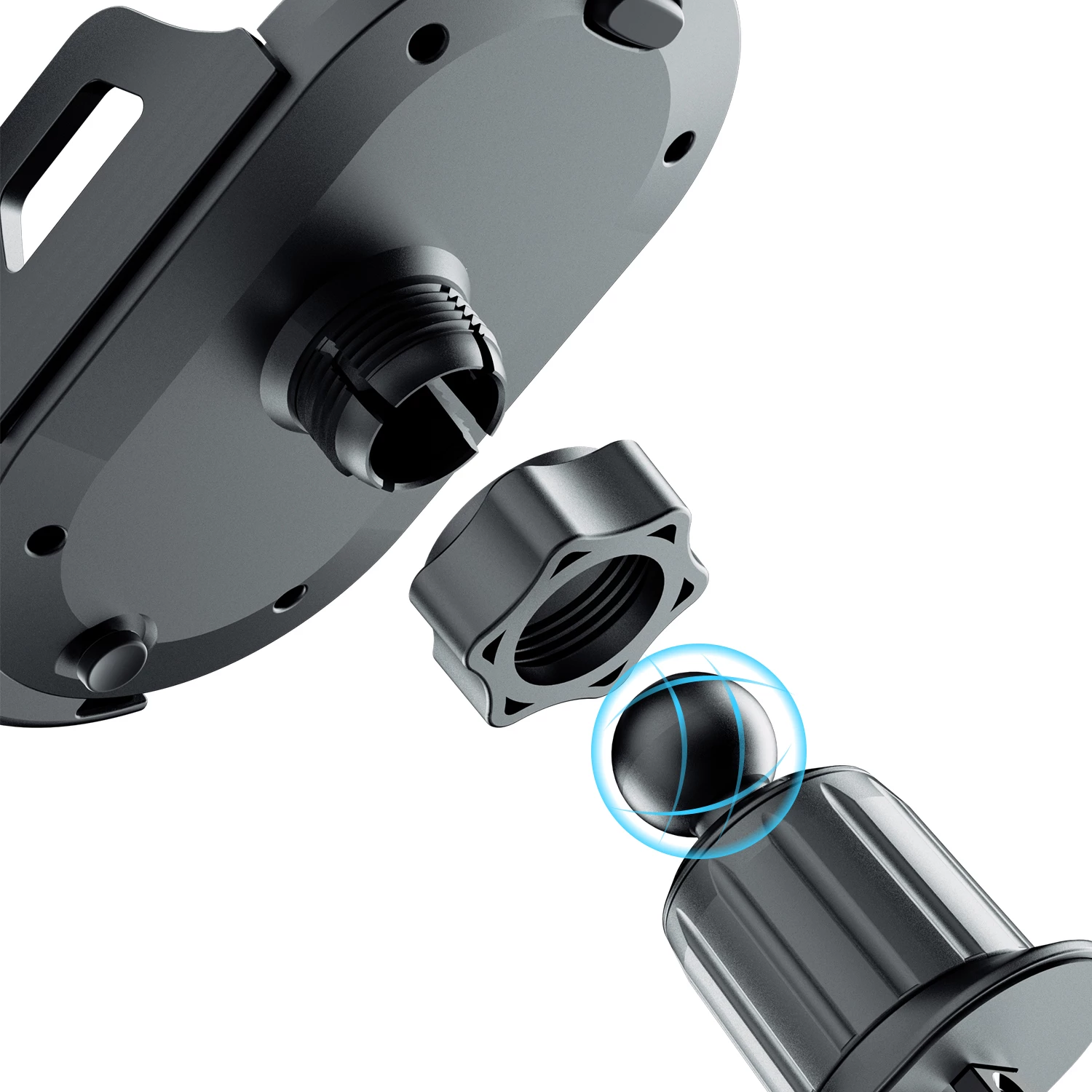 Mbajtës celulari Dudao F2+, për grilë ajri, kapje automatike, i zi