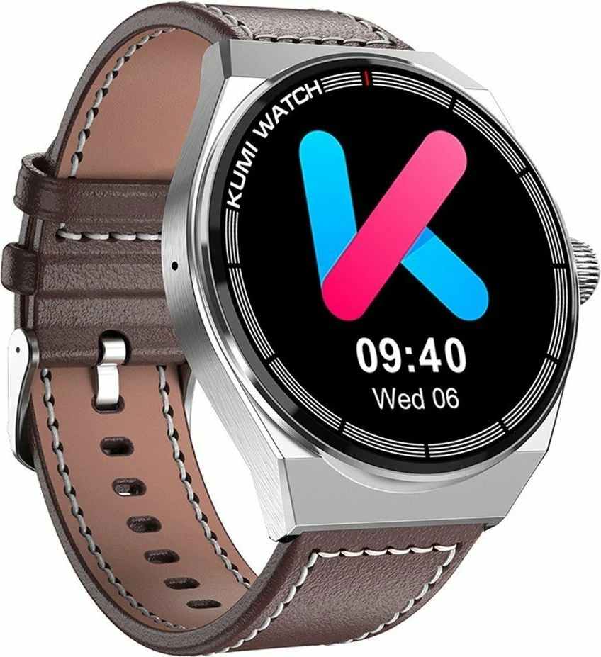 Smartwatch Kumi GT5 Max KU-GT5M/SR 1.39\" 290 mAh NFC, kafe