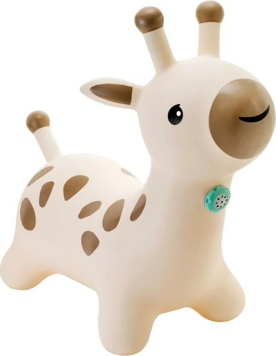 Lodër kërcyese gome B-kids 116315223, me 3 melodi, me pompë, 10m+, kafe/krem