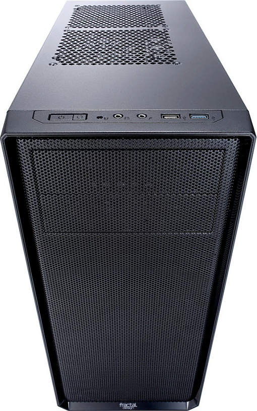 Kasë Fractal Design Focus G Midi Tower, ATX, micro ATX, ITX, e zezë, me dritare anësore dhe LED të bardhë