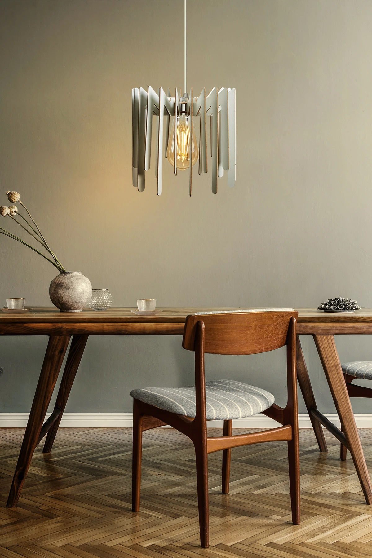 Llambë tavani Opviq, dizajn ZigZag, e bardhë, 154-T