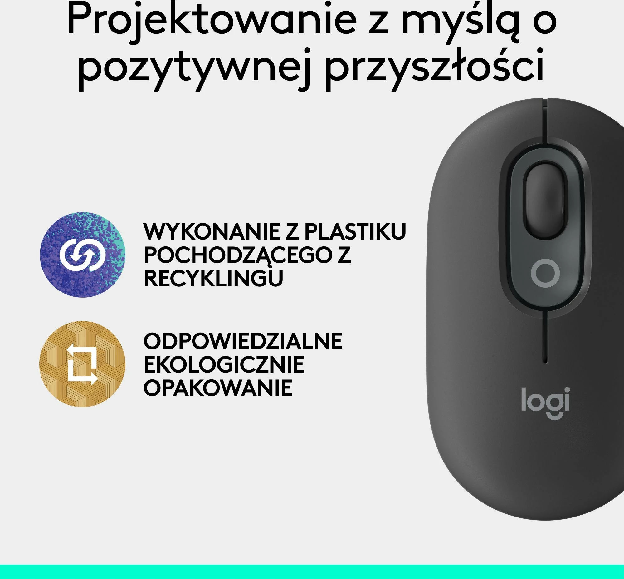 Maus Logitech POP 910-007412 4000 DPI Bluetooth wireless Graphite